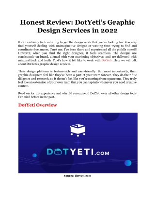 Honest Review_ DotYeti’s Graphic Design Services in 2022