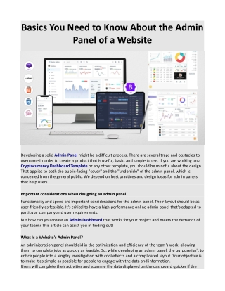 Basics You Need to Know About the Admin Panel of a Website