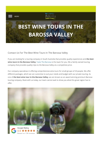 Best Wine Tours In The Barossa Valley