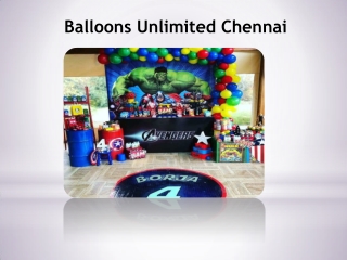 7 star balloon decoration in chennai