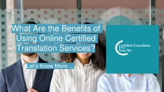 What Are the Benefits of Using Online Certified Translation Services?