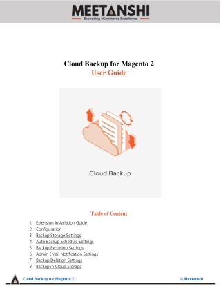 Magento 2 Cloud Backup