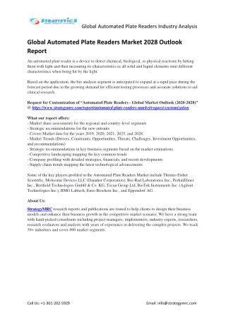 Global Automated Plate Readers Market Overview Analysis and Growth