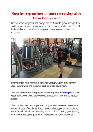 Step by step on how to start exercising with Gym-converted