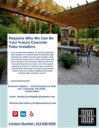 Deck And Concrete Patio Service In Cincinnati