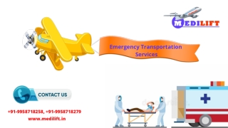 Appoint A Secure Emergency Air Ambulance in Kolkata or Guwahati for Fast Patient Transfer