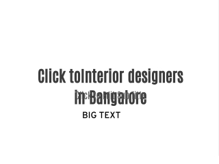 Interior designers in Bangalore