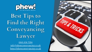 Best Tips to Find the Right Conveyancing Lawyer