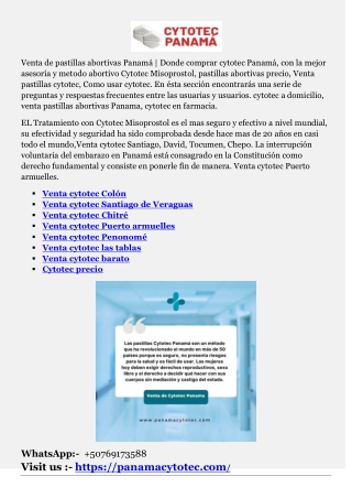 Venta cytotec barato