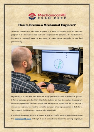 How to Become a Mechanical Engineer