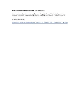 1 cxo hiring