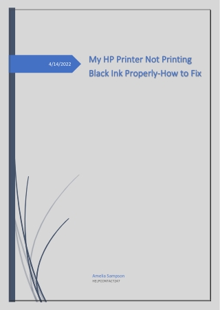 My HP Printer Not Printing Black Ink Properly-How to Fix