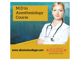 M.D in Anesthesiology Course