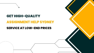 Get high-quality Assignment help Sydney service at low-end prices