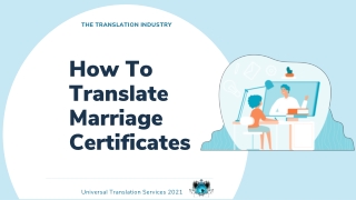 Translate Marriage Certificate
