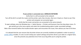 hp printer offline offline