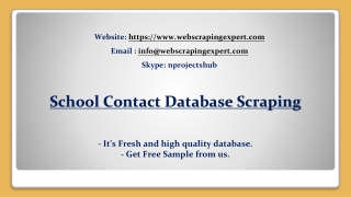 School Contact Database Scraping