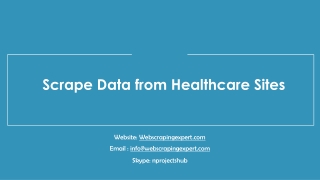 Scrape Data from Healthcare Sites