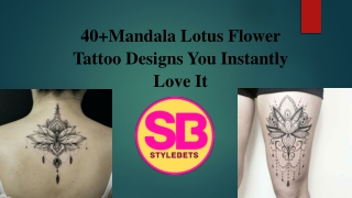 What are some mandala lotus flower tattoo for men?