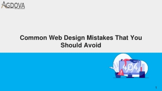 Common Web Design Mistakes That You Should Avoid