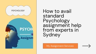 How to avail standard Psychology assignment help from experts in Sydney