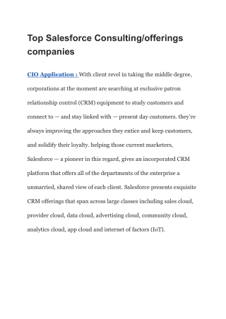 Top Salesforce Consulting_offerings companies
