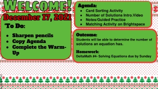 Number of Solutions Pre-Algebra