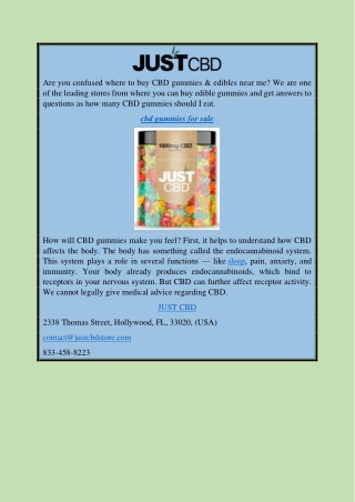 CBD Gummies for Sale | Justcbdstore.com