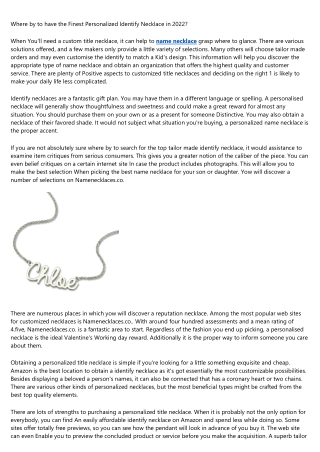 10 Tips for Making a Good personalized name necklace Even Better