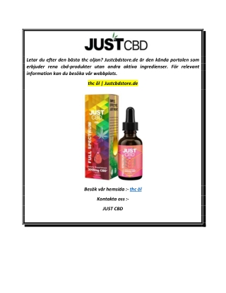 thc öl  Justcbdstore.de