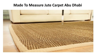 Made To Measure Jute Carpet Abu Dhabi