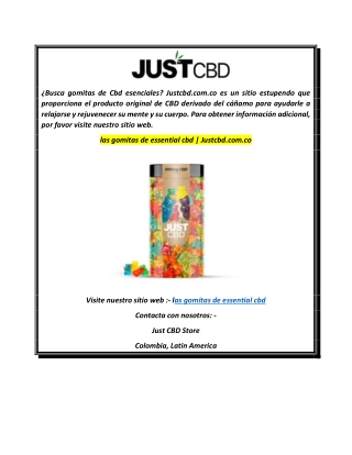 las gomitas de essential cbd  Justcbd.com.co