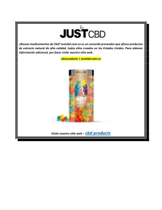 cbd products  Justcbd.com.co