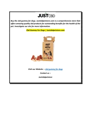 Cbd Gummy For Dogs  Justcbdpetstore.com