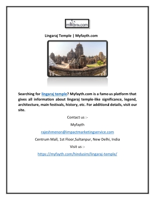 Lingaraj Temple | Myfayth.com