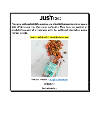 Justpets Wholesale  Justcbdpetstore.com