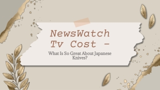 NewsWatch Tv Cost – What Is So Great About Japanese Knives