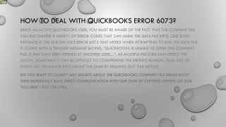 Easy methods to troubleshoot QuickBooks Error 6073