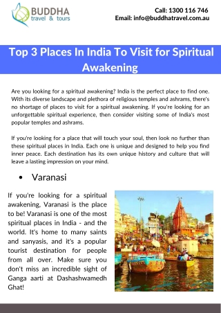 Top 3 Places In India To Visit for Spiritual Awakening