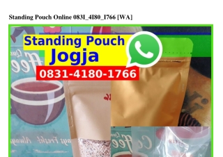 Standing Pouch Online