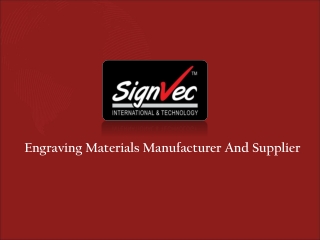 Engraving Material Supplier Singapore