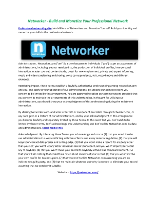 Networker - Build and Monetize Your Professional Network