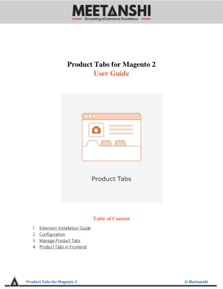 Magento 2 Product Tabs