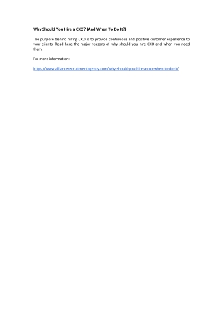 2 cxo hiring