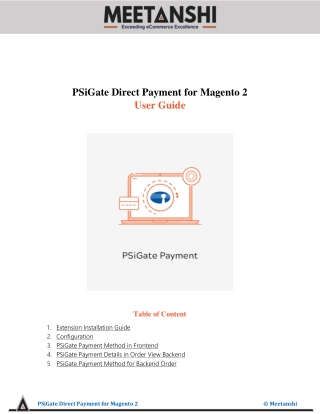 Magento 2 PSiGate Payment