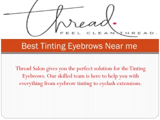 Best Tinting Eyebrows Near me