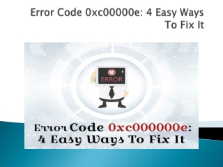 Error Code 0xc000000e: 4 Easy Ways To Fix It - Pre Pc Solution