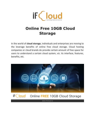 Online Free 10GB Cloud Storage