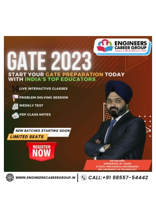 Top GATE Coaching In Chandigarh Engineers Career Group