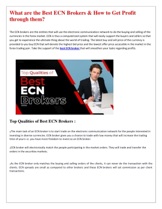 What are the Best ECN Brokers